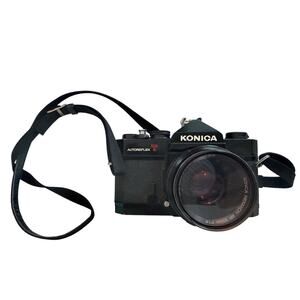Konica Autoreflex T 35mm SLR Film Camera Hexanon AR 52mm f/1.8 Lens Vintage